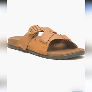 Chaco Tan Sandals Lowdown Leather Adjustable Width 10